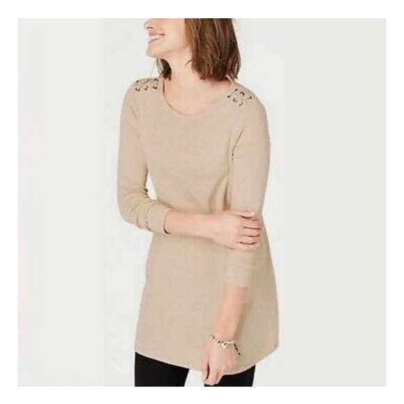 J. Jill Tops - J.Jill Pima Laced Shoulder Tunic Top